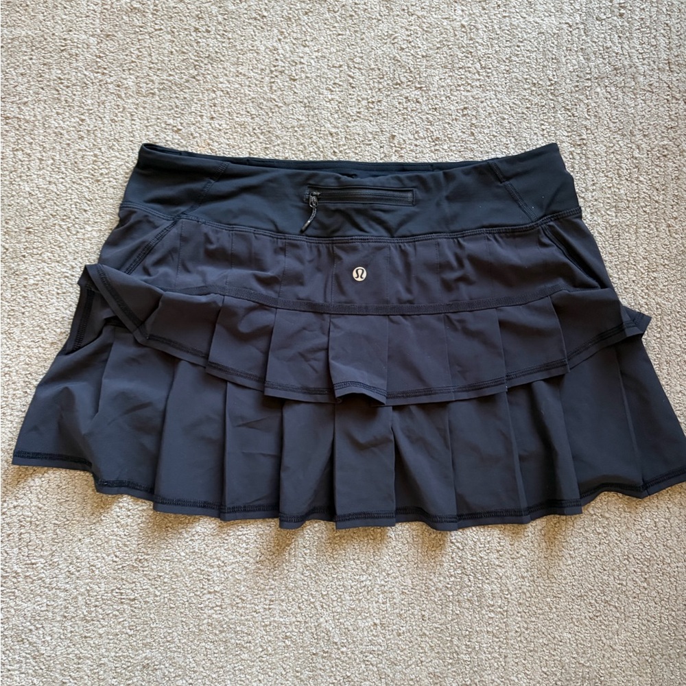 lululemon athletica Black Tiered Pleated Tennis Skirt